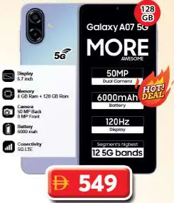Samsung A07 4/128 GB Ind