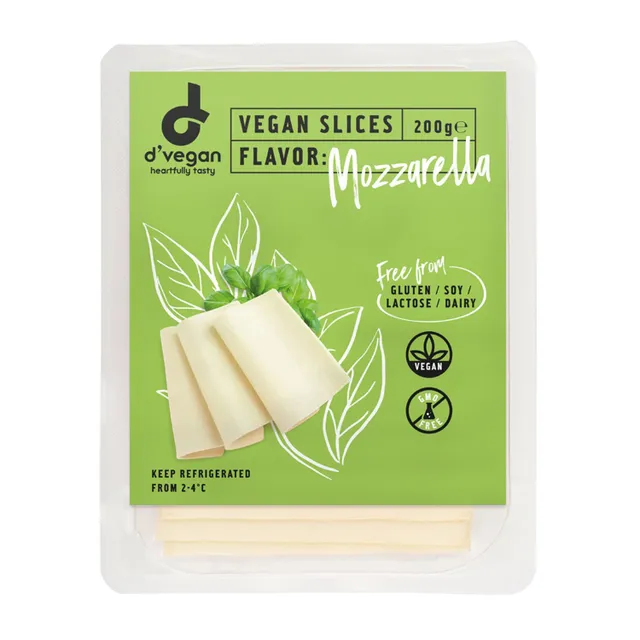 D'Vegan Slices Mozzarella Flavoured