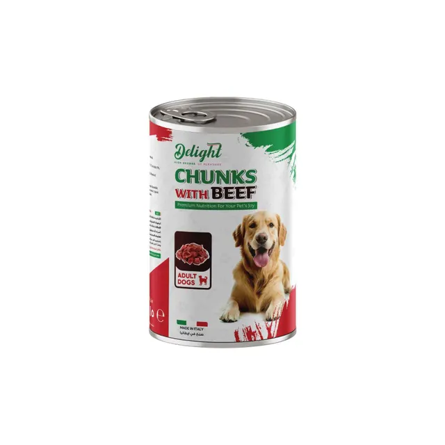 Delight Chunks with Beef Adult Dogs Food Can