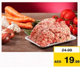 مخ بقري مذاب التجميد