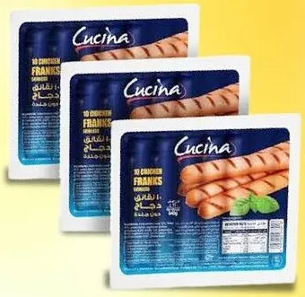 Cucina Chicken Franks Skinless