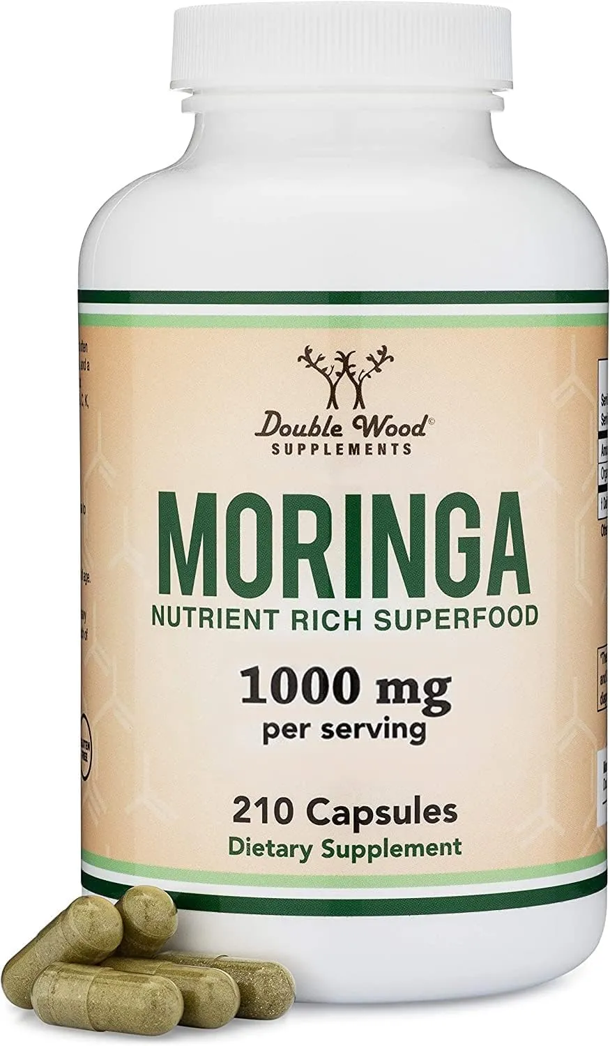 Double Wood Supplements دعم الرضاعة لزيادة حليب الأم، مورينجا سوبرفود نباتي لدعم الرضاعة (أكثر فعالية من الكوكيز) لتعزيز الإمداد