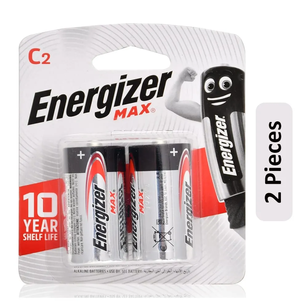 Energizer بطاريات قلوية Max C - 2 Pieces