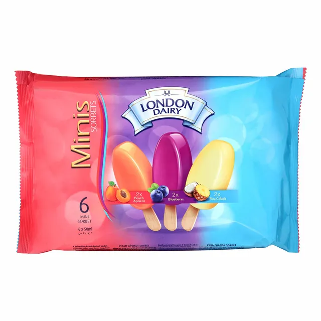 London Dairy mini stick sorbets