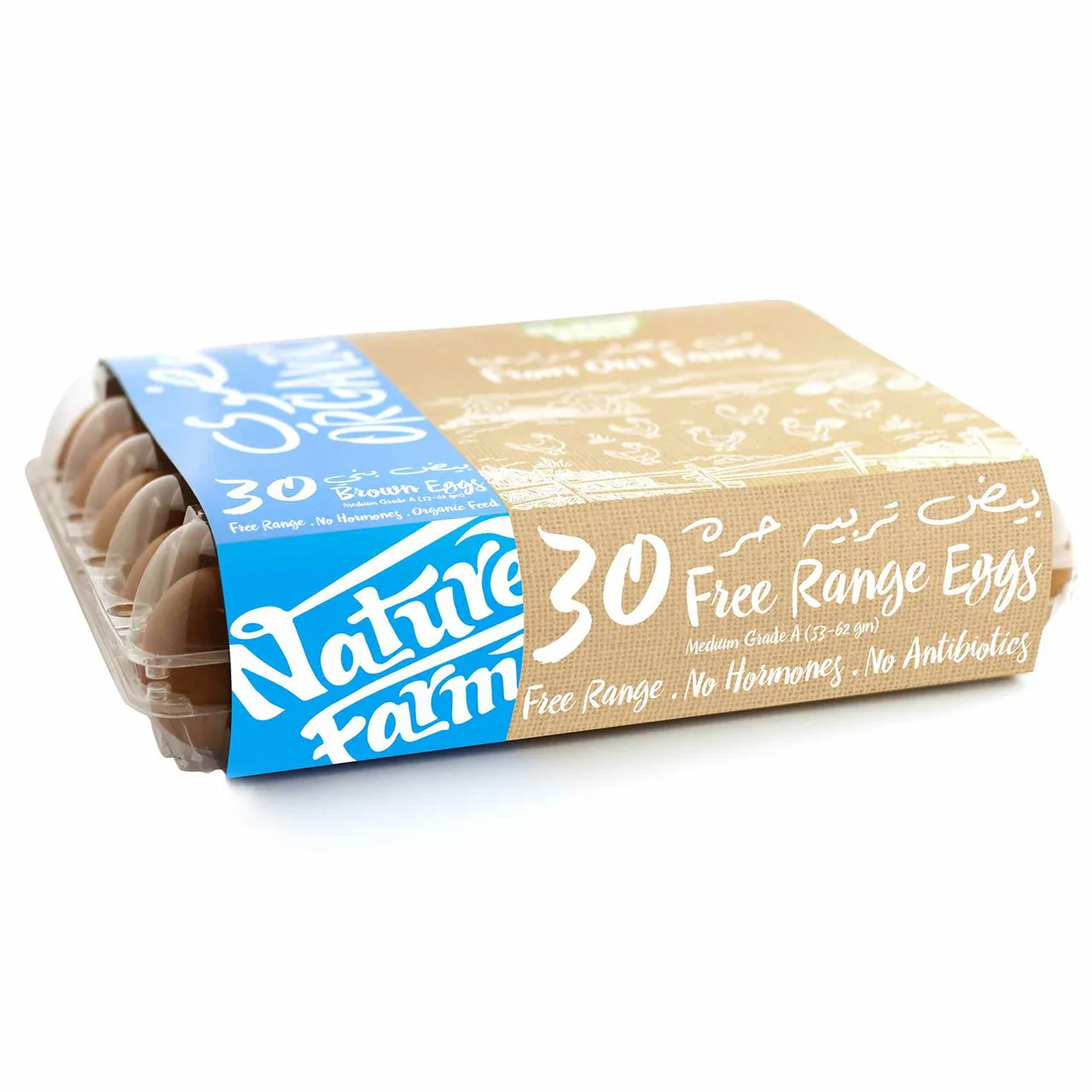 Nature Farm بيض بني عضوي متوسط الحجم 30pcs