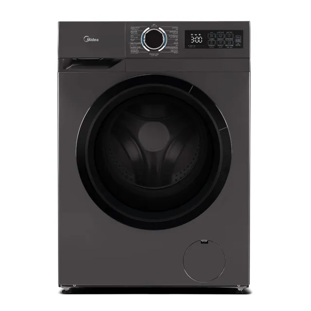 Midea MF110W90BT-GCC Front Load Washing Machine, White, Inverter Motor, 1400 RPM