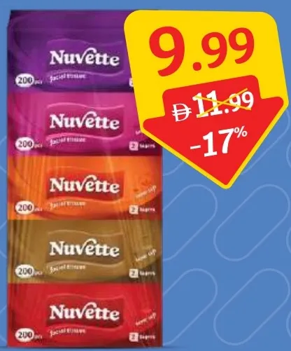Nuvette مناديل وجه فائقة النعومة