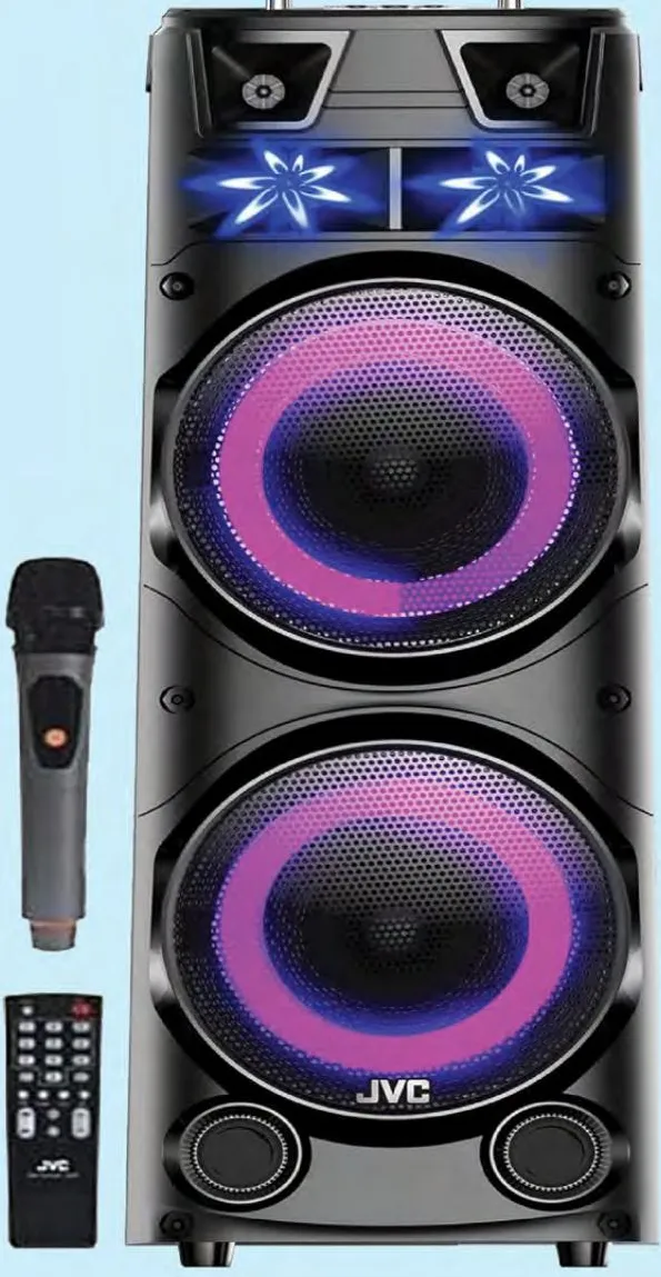 Jvc Party Speaker Wireless Microphone & Remote Xsn7222Pb
