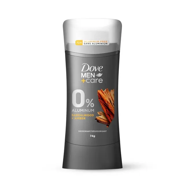 Dove Men + Care Deodorant Stick 0% Aluminum Sandalwood & Amber
