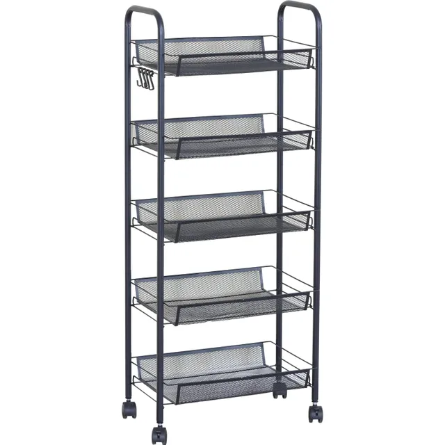 Maple Leaf Home CH Steel 5-Layer Rolling Storage Shelf, TC4426104
