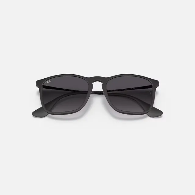 Rayban Men's Square Sunglasses, Rubber Black, RB418754622