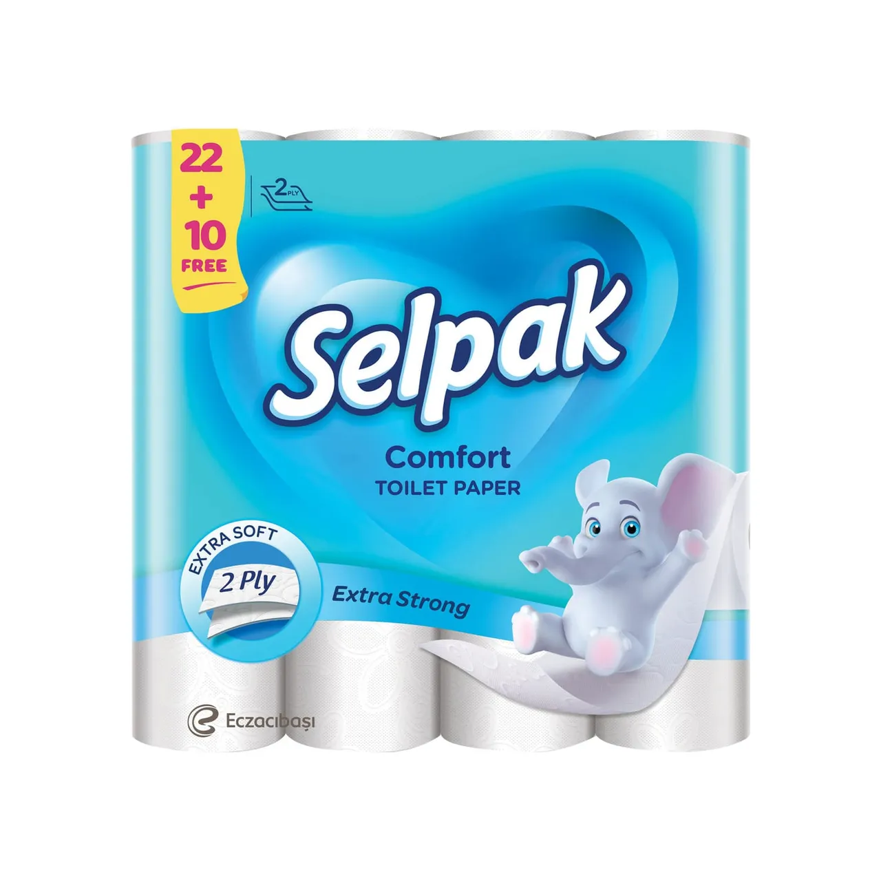 Selpak ورق تواليت Comfort طبقتان 2ply عدد 22 + 10 رول