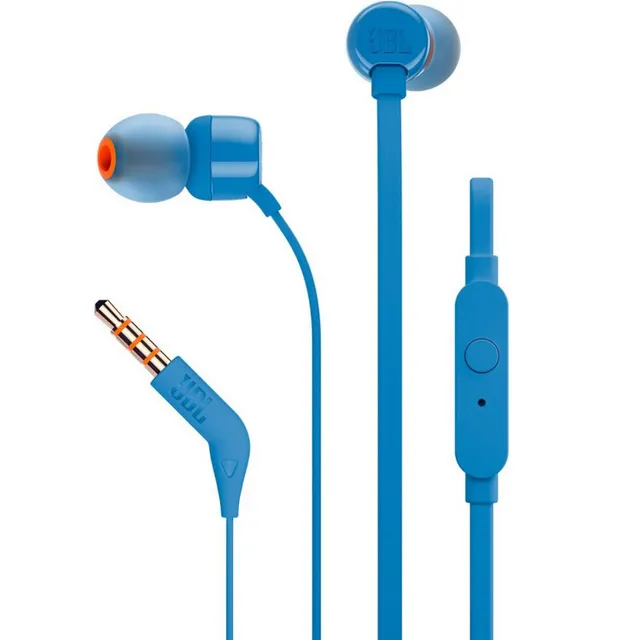 JBL In-Ear Wired Earphone, Blue, T110