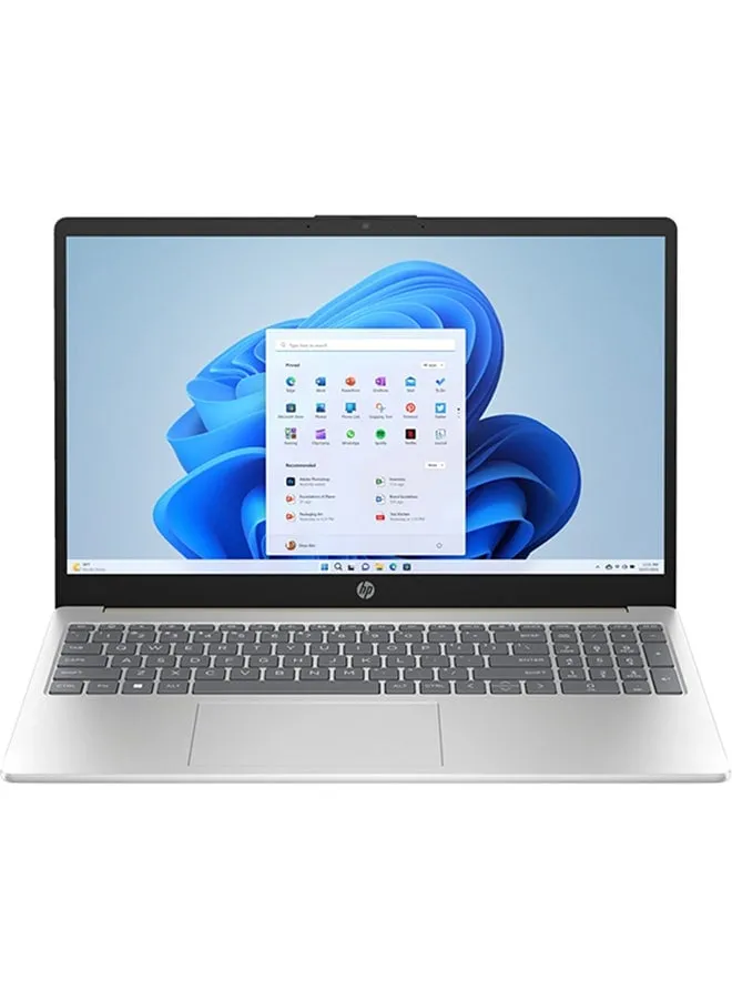 HP لابتوب 15-FC0009NE بشاشة 15.6-Inch ومعالج AMD Ryzen 5 7520U ورام 8GB وتخزين 512GB SSD ورام 8GB ورسومات AMD Radeon ونظام Windows 11 وإنجليزي/عربي وفضي - نسخة دولية