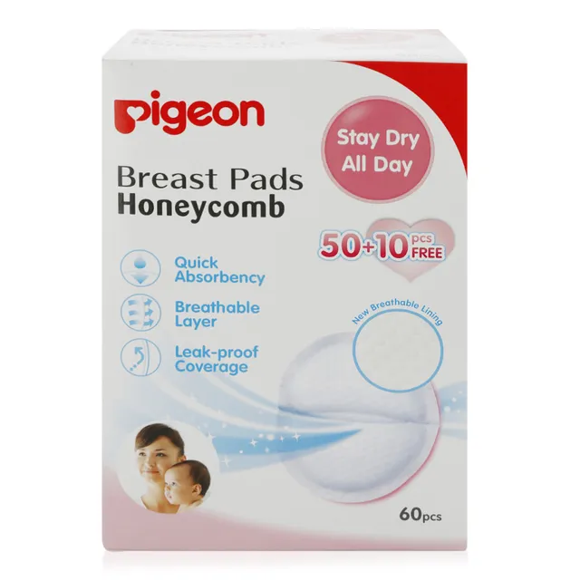 Pigeon Honeycomb Breast Pads - 60 Pieces