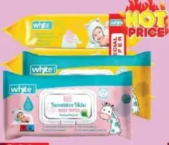 White Wet Wipes ASSORTED