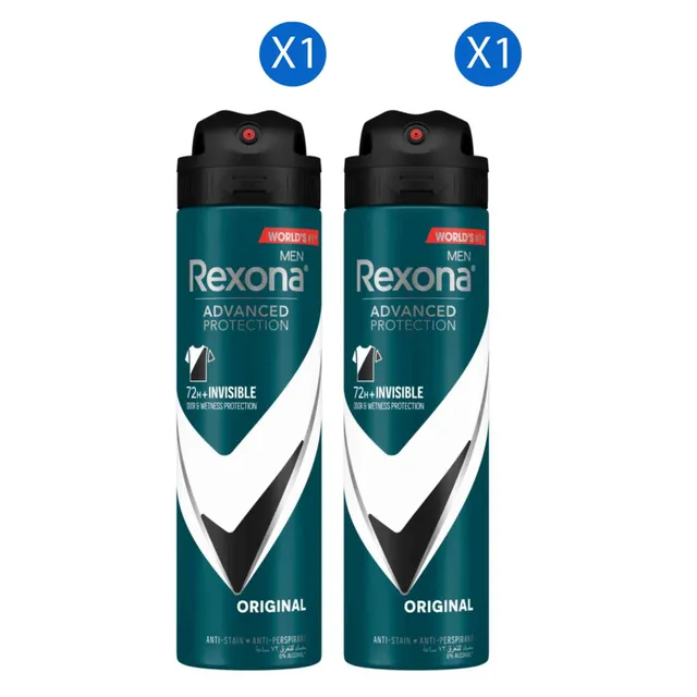Rexona Men Advanced Protection Anti-Bacterial Plus Invisible Anti-Perspirant Deodorant Spray, Original