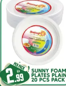 Sunny أطباق فوم فليسي