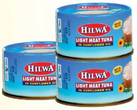 Hilwa Light Meat Tuna In Sunflower Oil Solid Pack