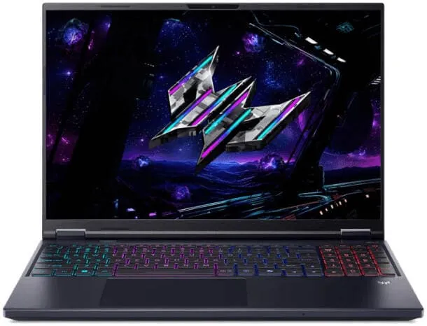 Acer لابتوب ألعاب Predator Helios Neo 16 AI، شاشة 16" WQXGA IPS بمعدل 240Hz، Intel Core Ultra 9 275HX، 16GB DDR5 RAM، 1TB SSD، NVIDIA GeForce RTX 5070 8GB، لوحة مفاتيح ENG بإضاءة خلفية RGB، أسود