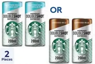 Starbucks doubleshot coffee Espresso or Espresso No Added Sugar