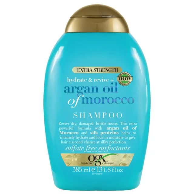 ogx Shampoo Extra Strength Hydrate & Revive+ Argan Oil Of Morocco New Gentle and Ph Balanced Formula