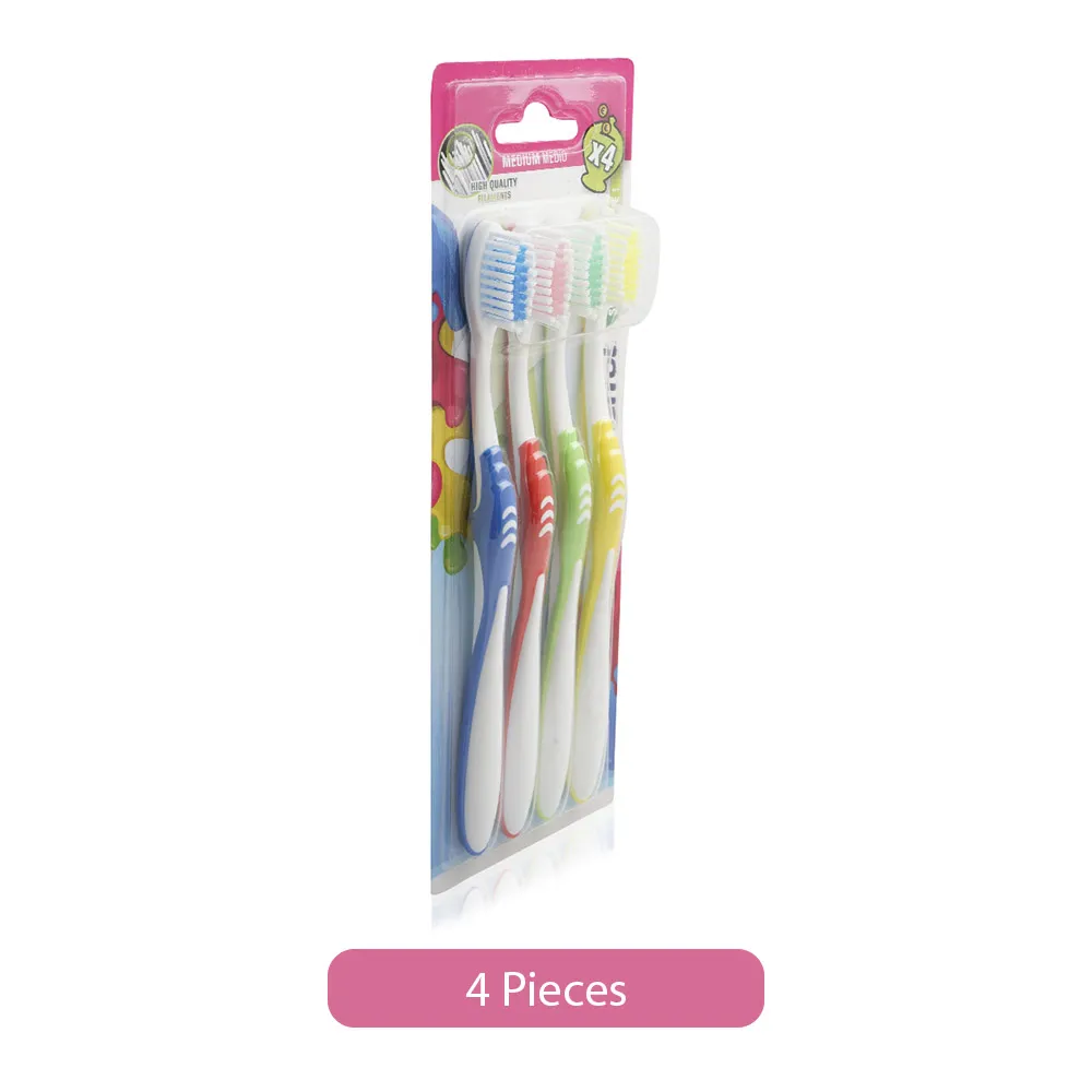 Pierrot فرشاة أسنان متوسطة - 4 Pieces