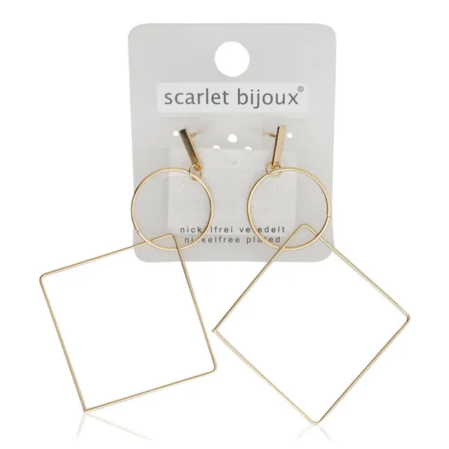 Scarlet Bijoux Scarlet Bijous Nickel Free Plated Gold Earrings
