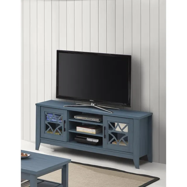 Maple Leaf Home Wooden TV Cabinet, Teal, HW-5027