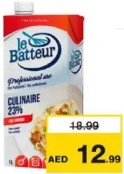 Le Batteur UHT Cooking Cream 23%