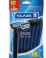 Glaze Disposable Razor Triple Blade 3