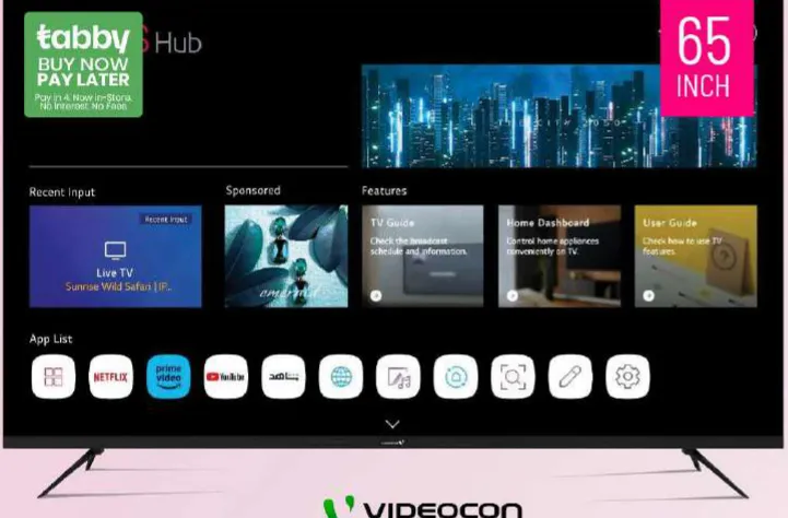 Videocon تلفاز UHD بدون حواف