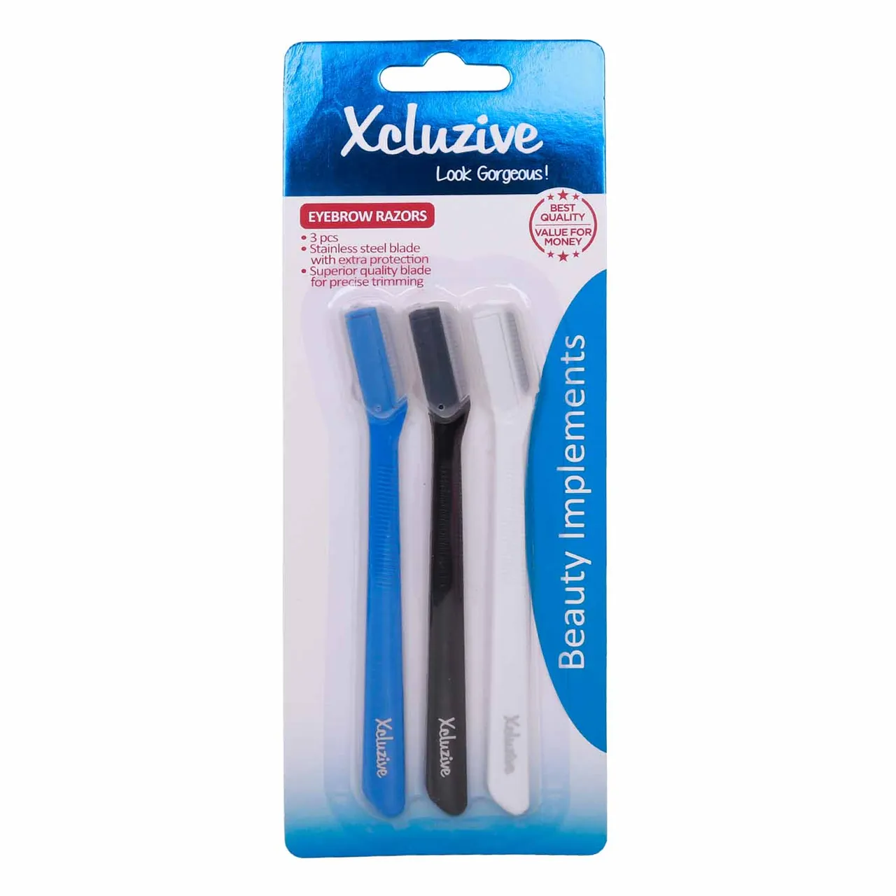 Xcluzive شفرات الحواجب 3 pcs