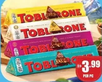 Toblerone Chocolate Crunchy Almonds/Swiss White Chocolate/Fruit & Nuts Assorted