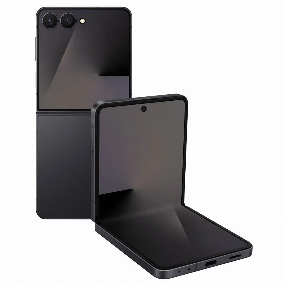 Samsung Galaxy Z Flip7 5G (2025) – إصدار | ذاكرة 12GB تخزين 256GB | كاميرا خلفية 50MP | شاشة FHD+ Dynamic AMOLED 2X | بطارية 4300mAh | أسود Jet Black | SMF766BZKAMEAW-PR5