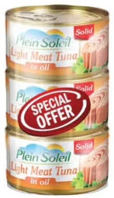 Plein Soleil Light Meat Tuna Water/Oil Assorted