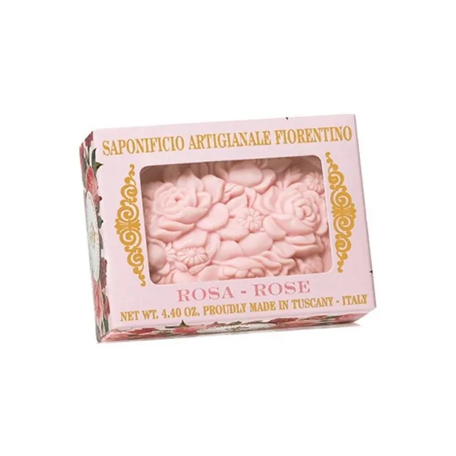 Saponificio Colored Soap Rose Soft Box w/ Window