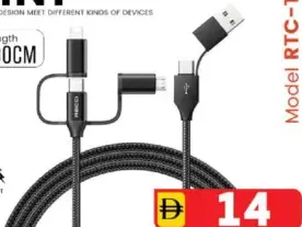 Recci Data Cable 6In1 3A / Rtc-T07