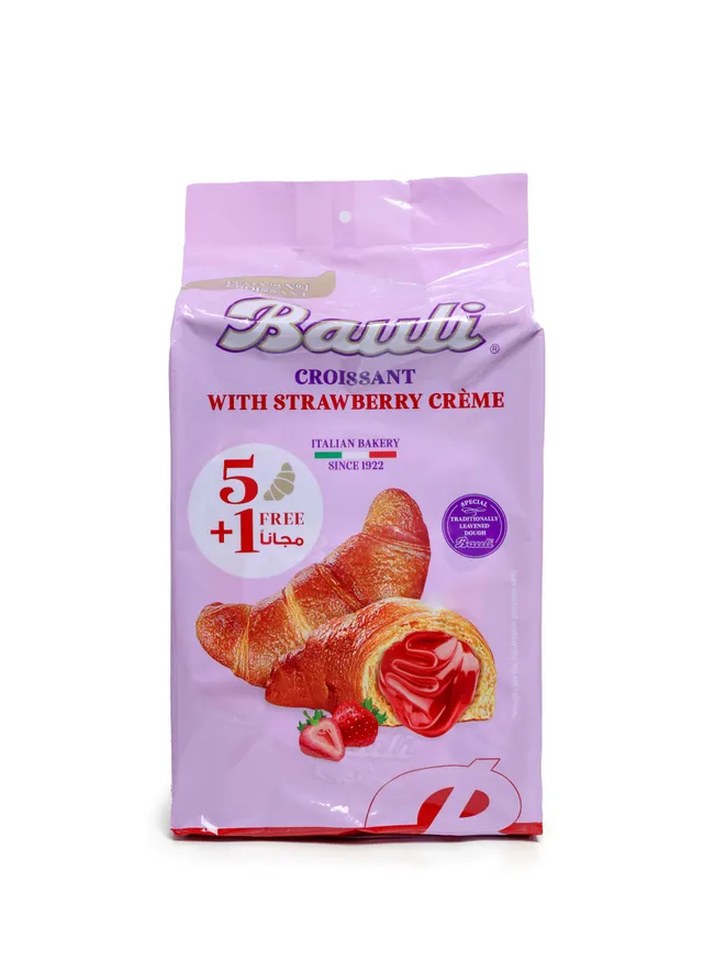 Bauly Bauli Croissant Strawberry 50Gmx6Pcs