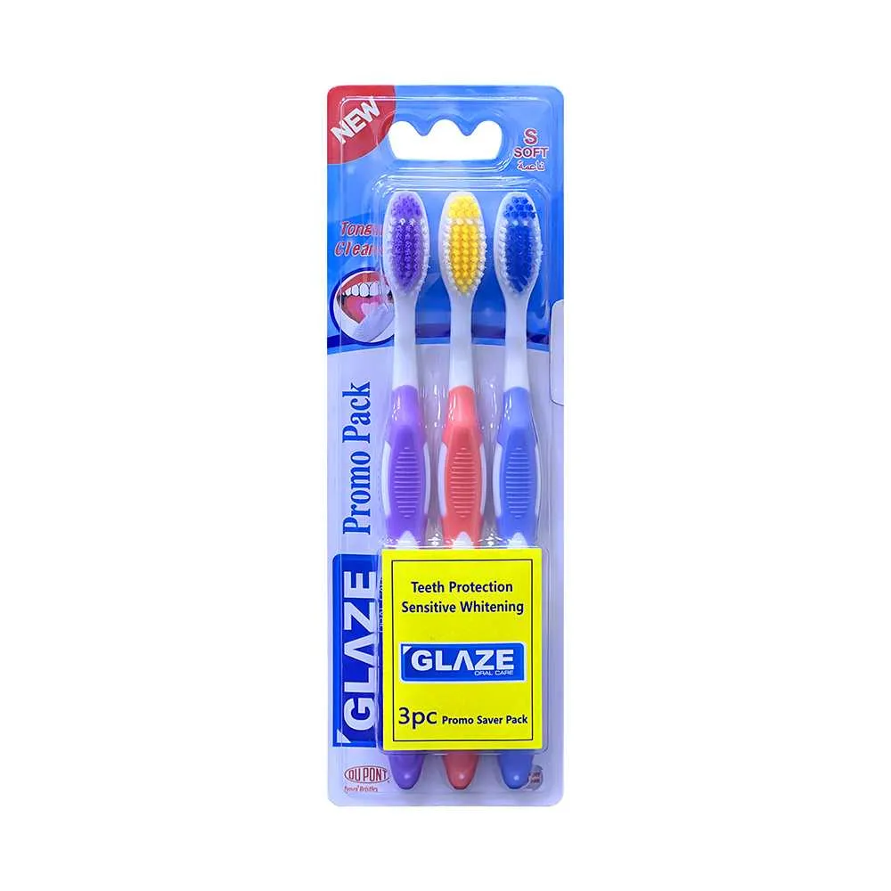 Glaze فرشاة أسنان - 3 Pcs