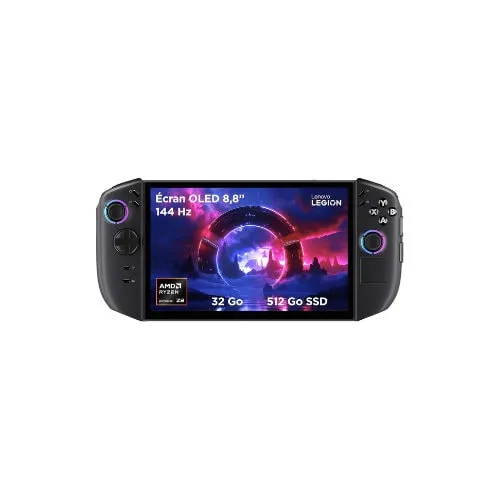 Sony منصة ألعاب Lenovo Legion Go 2 8ASP2 شاشة 8.8 بوصة OLED بمعدل 144Hz معالج AMD Ryzen Z2 Extreme ذاكرة 32GB RAM تخزين 1TB SSD رسومات AMD Radeon نظام Windows 11 Home