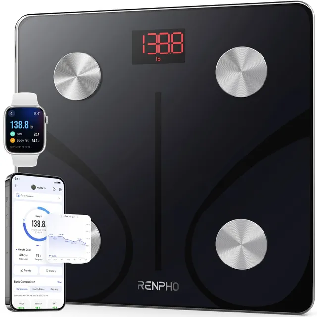 Renpho Elis 1 Smart Body Scale, Black, ES-CS20M
