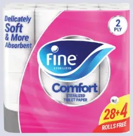 Fine Comfort toilet tissues paper 2 ply