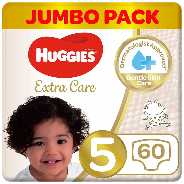 Huggies Extra Care Diapers Size 5 Jumbo Pack (12- ) - 60 Pcs