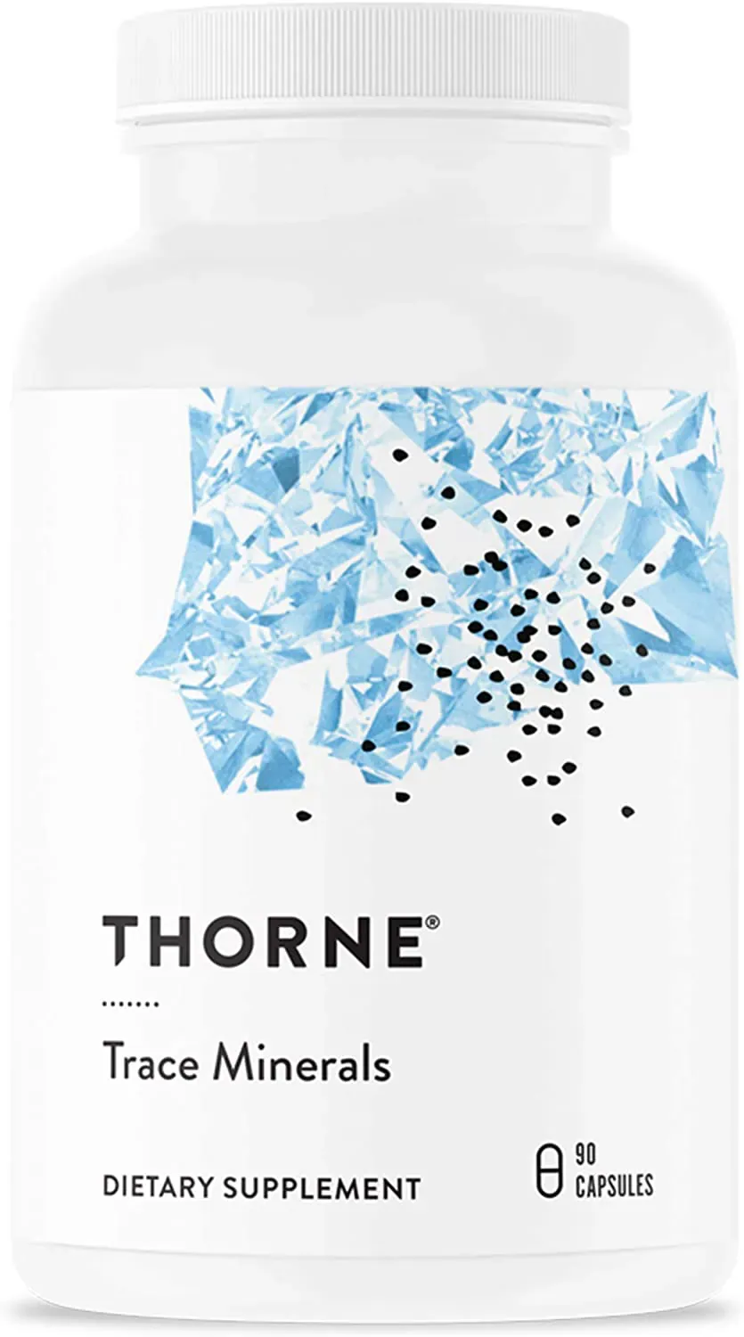 thorne معادن أثرية - سريعة الامتصاص، مكمل معادن مخلبية مع زنك وبورون وسيلينيوم وكروم ومنغنيز - معتمد من طرف ثالث - خال من الغلوتين ومنتجات الألبان والصويا - 90 كبسولة - 90 حصة