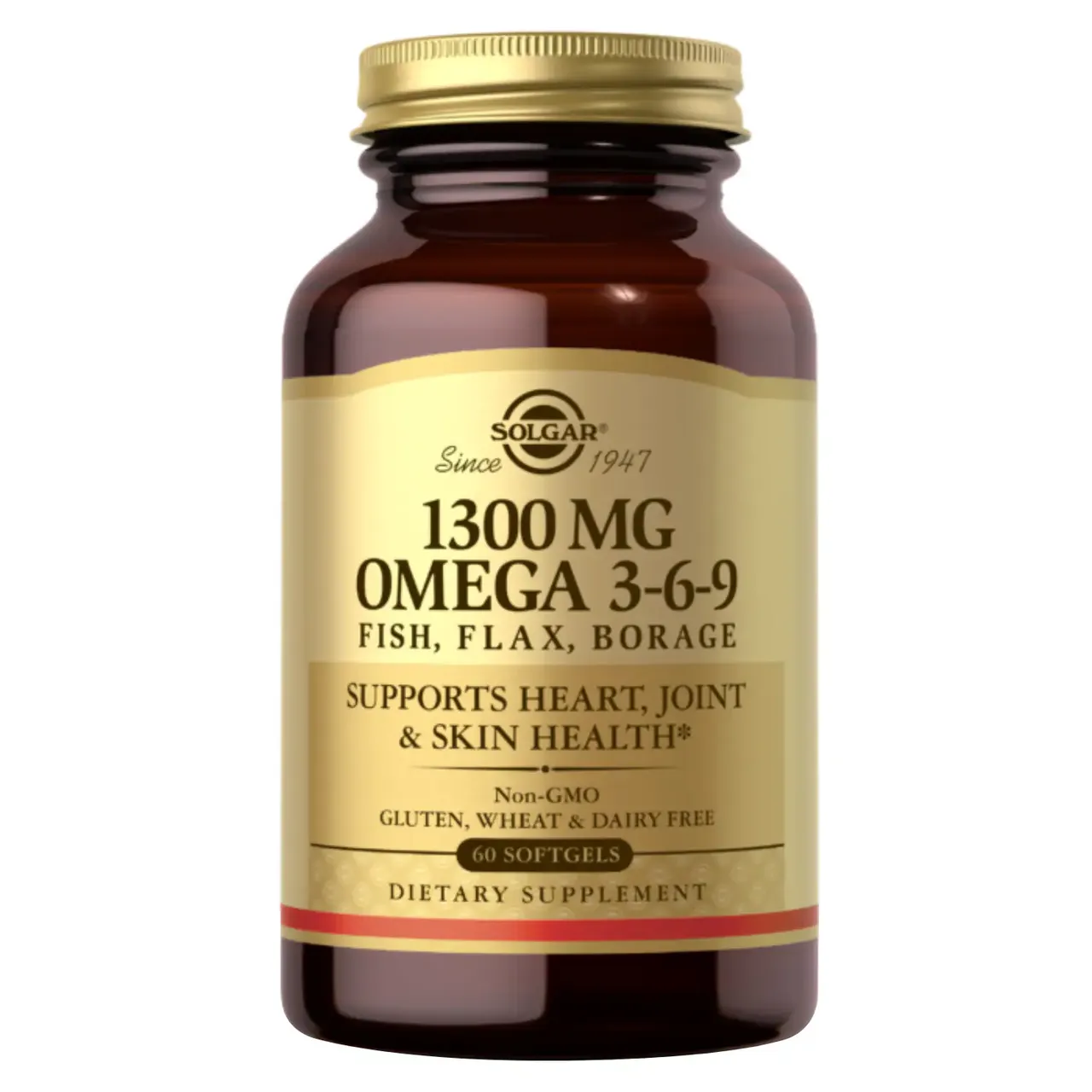 solgar أحماض EFA 1300mg أوميغا 3-6-9 كبسولات جيلاتينية، 60 قرص