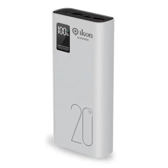 Ikon 20000 mAh Fast Charging Power Bank, IK-PBW20