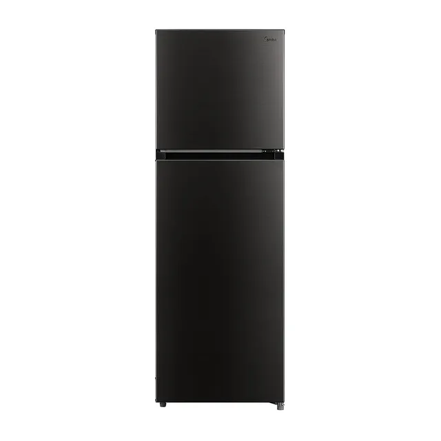 Midea Gross Top Mount Double Door Refrigerator, MDRT390MTE28, 2 Doors Frost Free Fridge Freezer with Smart Sensor & Humidity Control, Active-C Fresh, Multi-Air Flow, Electronic Control, Dark Silver