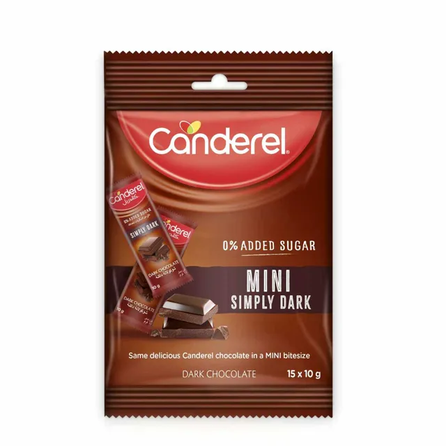 Canderel Simply Mini No Added Sugar Dark Chocolate Bar