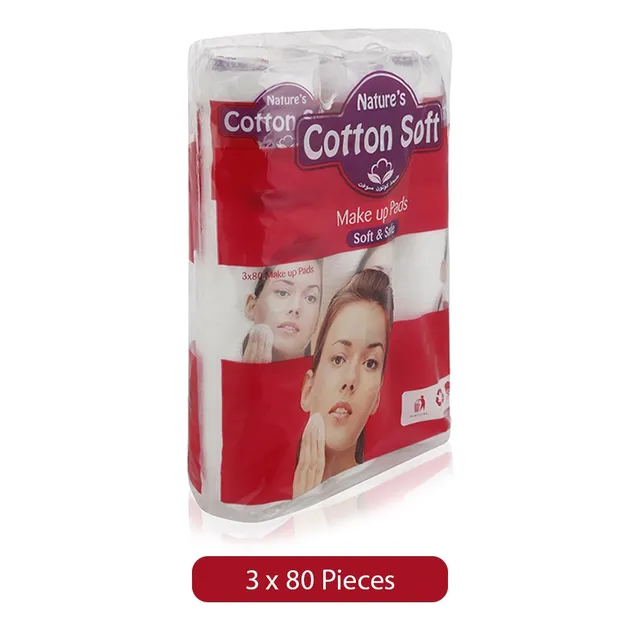 Nature'S Cotton Soft Make Up Pads, 240 Pcs